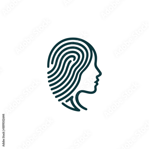 Fingerprint Woman Logo