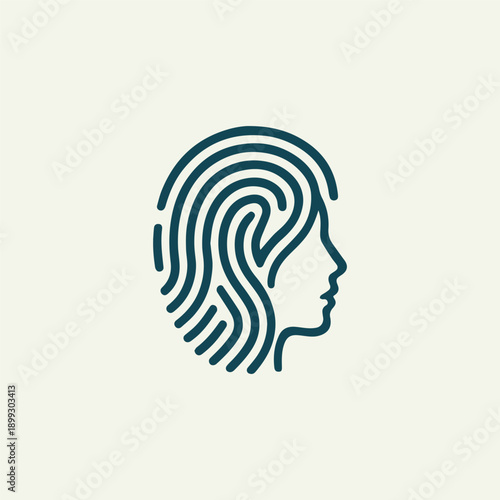 Fingerprint Woman Logo