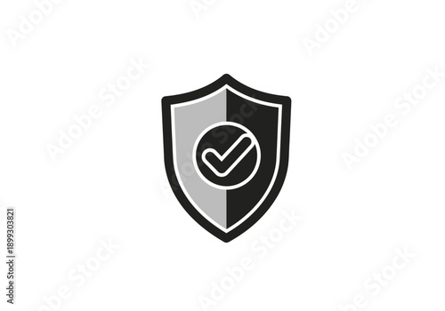 Shield icon with checkmark symbolizing security and verification