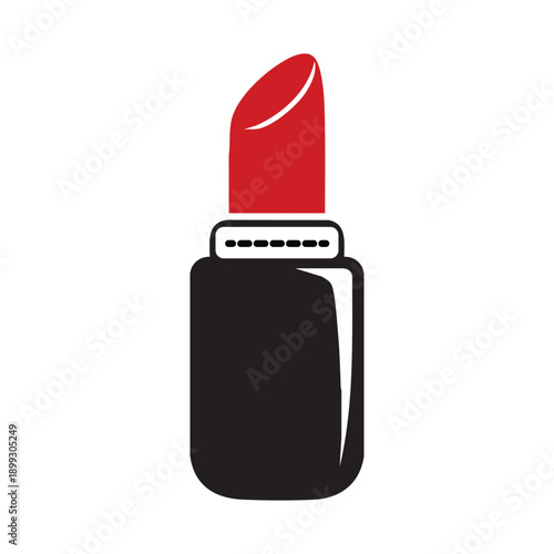 Vibrant red lipstick in a sleek black case, a symbol of beauty, glamour, and self-expression.