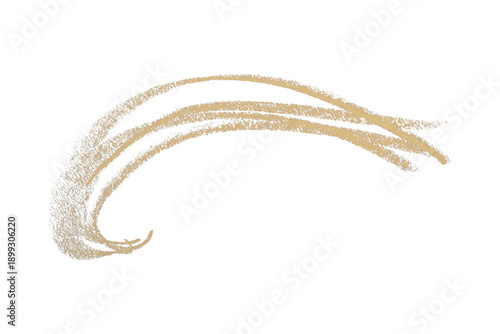 light yellow pencil strokes isolated on transparent background
