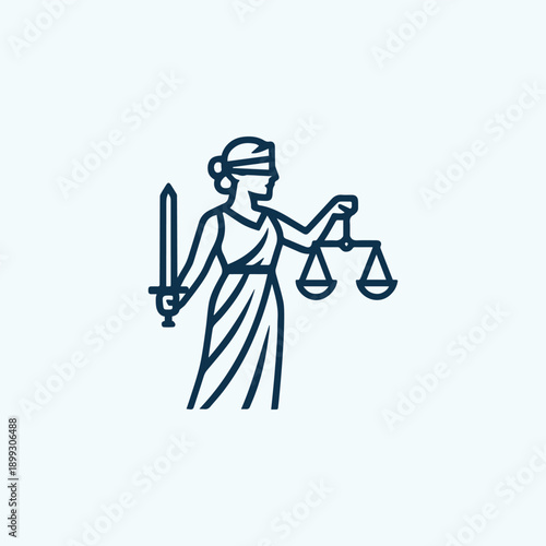 Themis Justice Goddess Logo