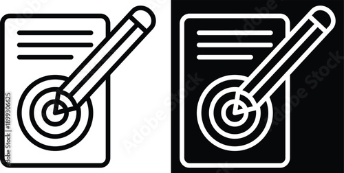 planning Two-tone version in black and white background