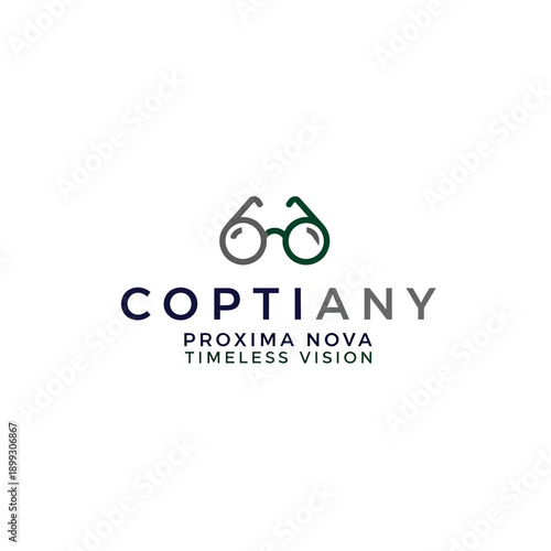 Coptiany Glasses Logo Design Element.