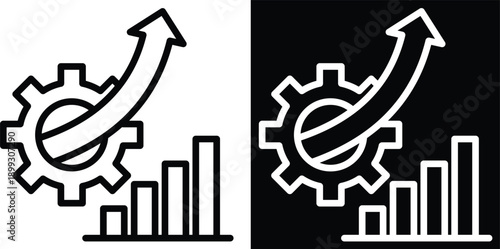 optimization Two-tone version in black and white background