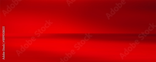 Wall interior background, studio  and backdrops show products.with shadow from window color red background for text insertion and presentation product