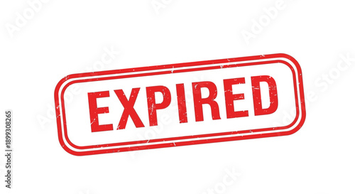 A red rectangular rubber stamp with the word "EXPIRED" in bold letters on a white background, indicating an outdated status.