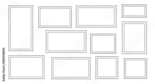 A collection of various postage stamps with perforated edges, presented in a clean, white background.