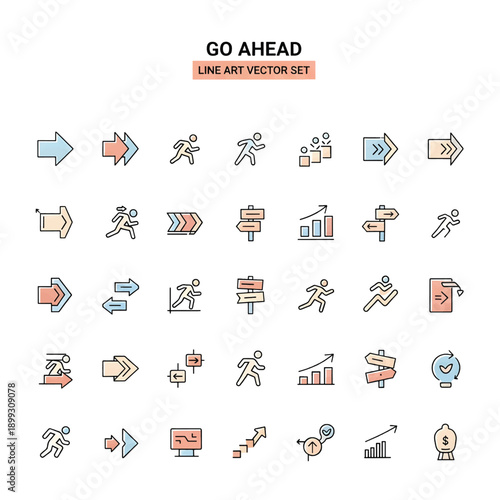 Go Ahead Concept Representing Progress, Initiative, and Motivation