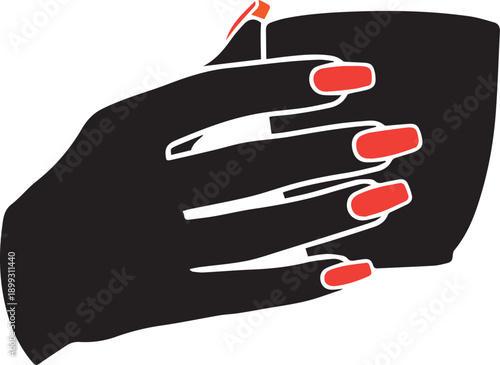 human hand holding hot tea or coffee cup vector illustration