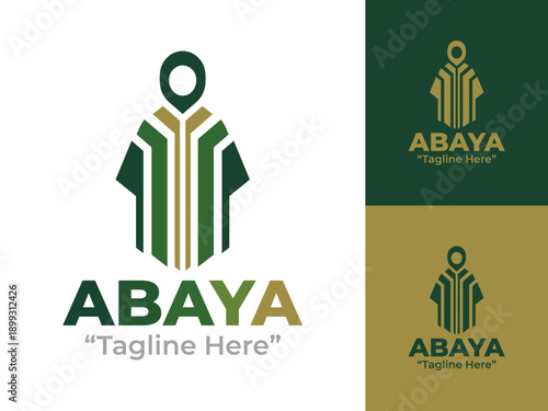 Abaya Logo Modern Minimalist Islamic Fashion Identity.