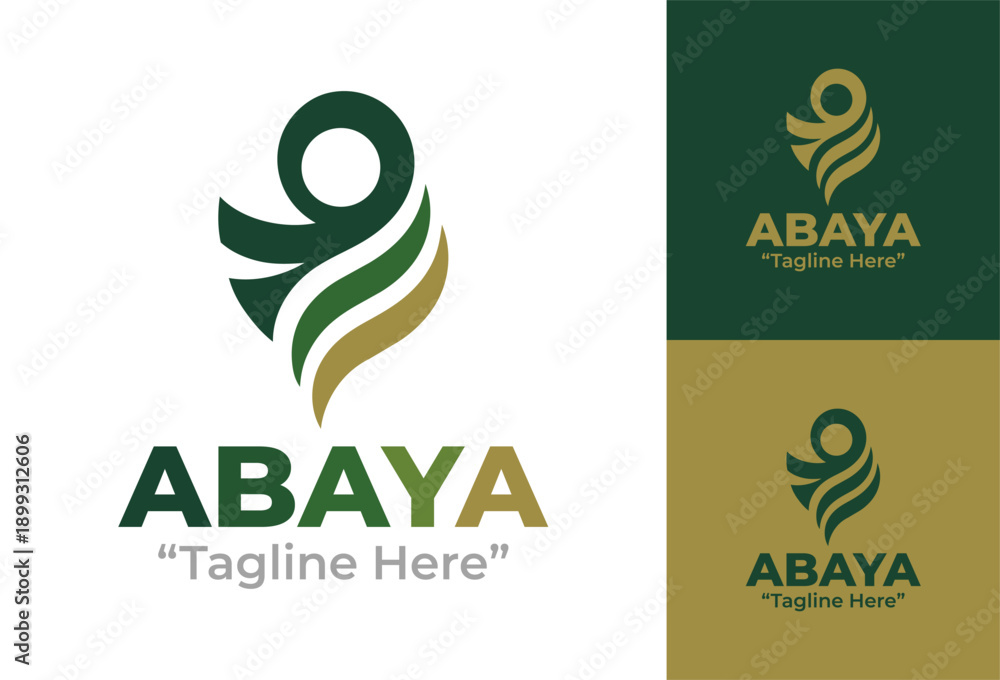 Obraz premium Abaya Logo Modern Minimalist Luxury Modest Fashion Identity.