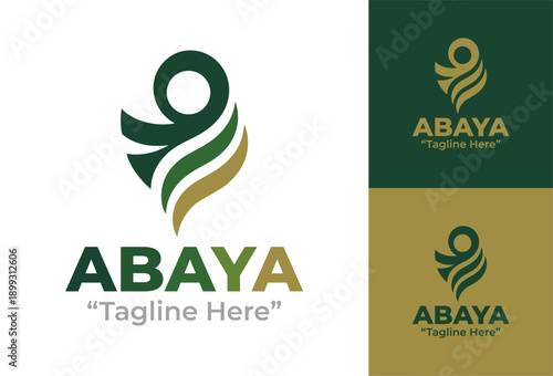 Abaya Logo Modern Minimalist Luxury Modest Fashion Identity.