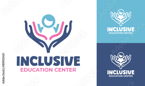 Inclusive Education Center Logo Modern Minimalist Educational Support Identity.