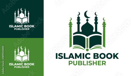 Islamic Book Publisher Logo Modern Minimalist Quran Publishing Identity.