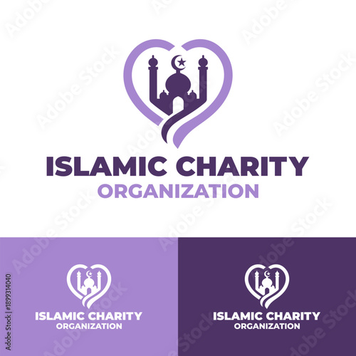 Islamic Charity Organization Logo Modern Minimalist Humanitarian Identity.