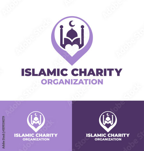 Islamic Charity Organization Logo Modern Minimalist Social Care Identity.