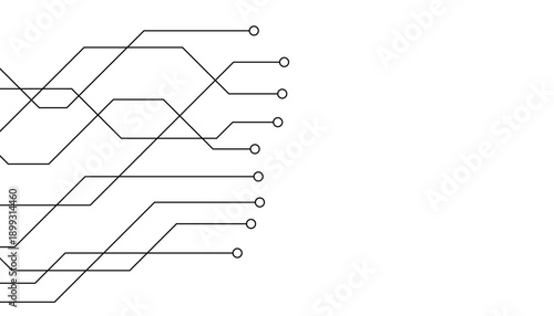 Abstract futuristic circuit board Illustration, Circuit board with various technology elements. Circuit board pattern for technology background. Vector illustration