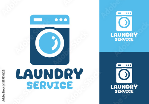 Laundry Service Logo Modern Minimalist Cleaning Identity.