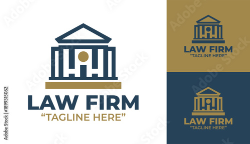 Law Firm Logo Modern Minimalist Legal Service Identity.