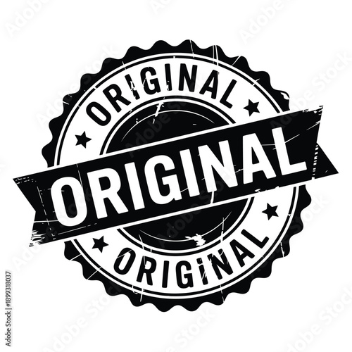 A circular black badge displaying the word original in bold lettering