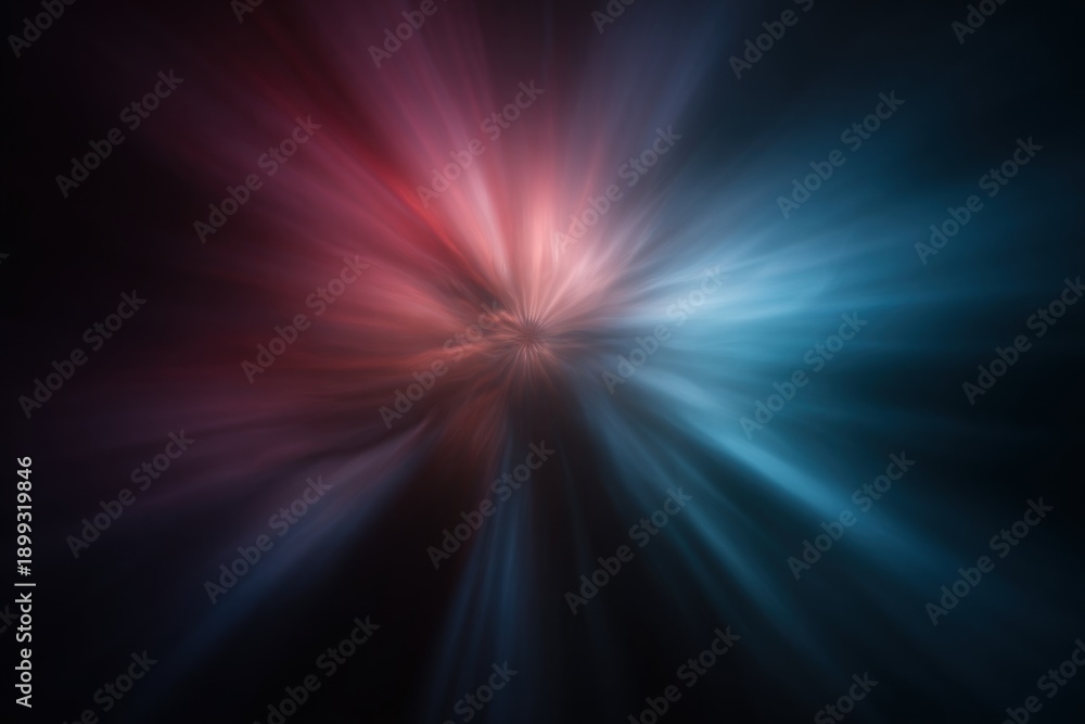 Obraz premium A vibrant, abstract image showcasing a burst of colors in a dark background, creating a sense of depth and motion.
