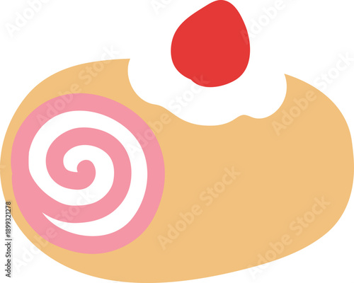 strawberry cream roll cake