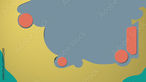 Stylish abstract background with colorful shapes and exclamation mark for modern designs