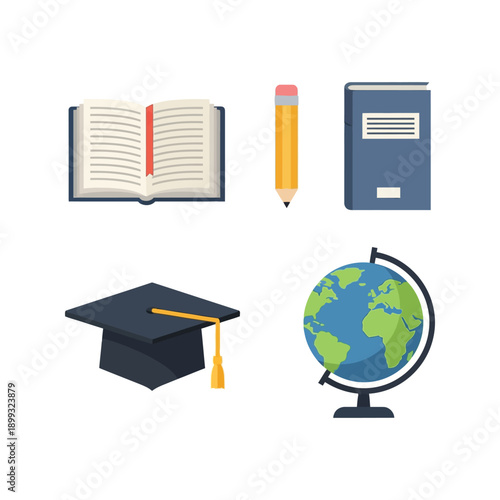 A colorful illustration of a rocket ship blasting off into space with flames.