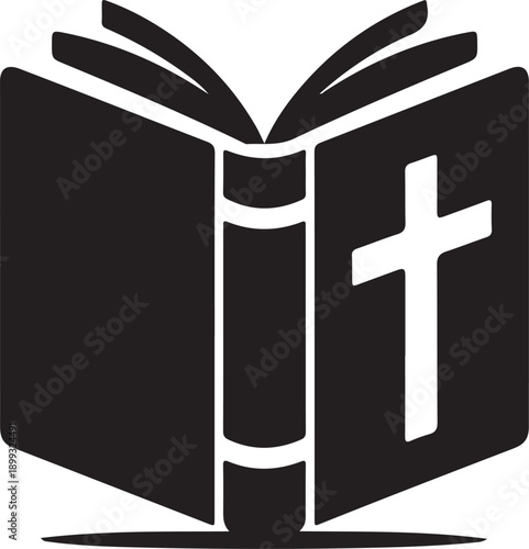 Bible Icon isolated on background. Modern flat pictogram, business, marketing, internet concept