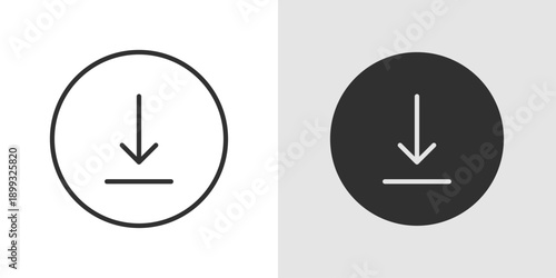Download Icon representing file saving, data transfer, and offline access.