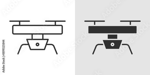 Drone Icon representing aerial technology, remote control, and modern surveillance.
