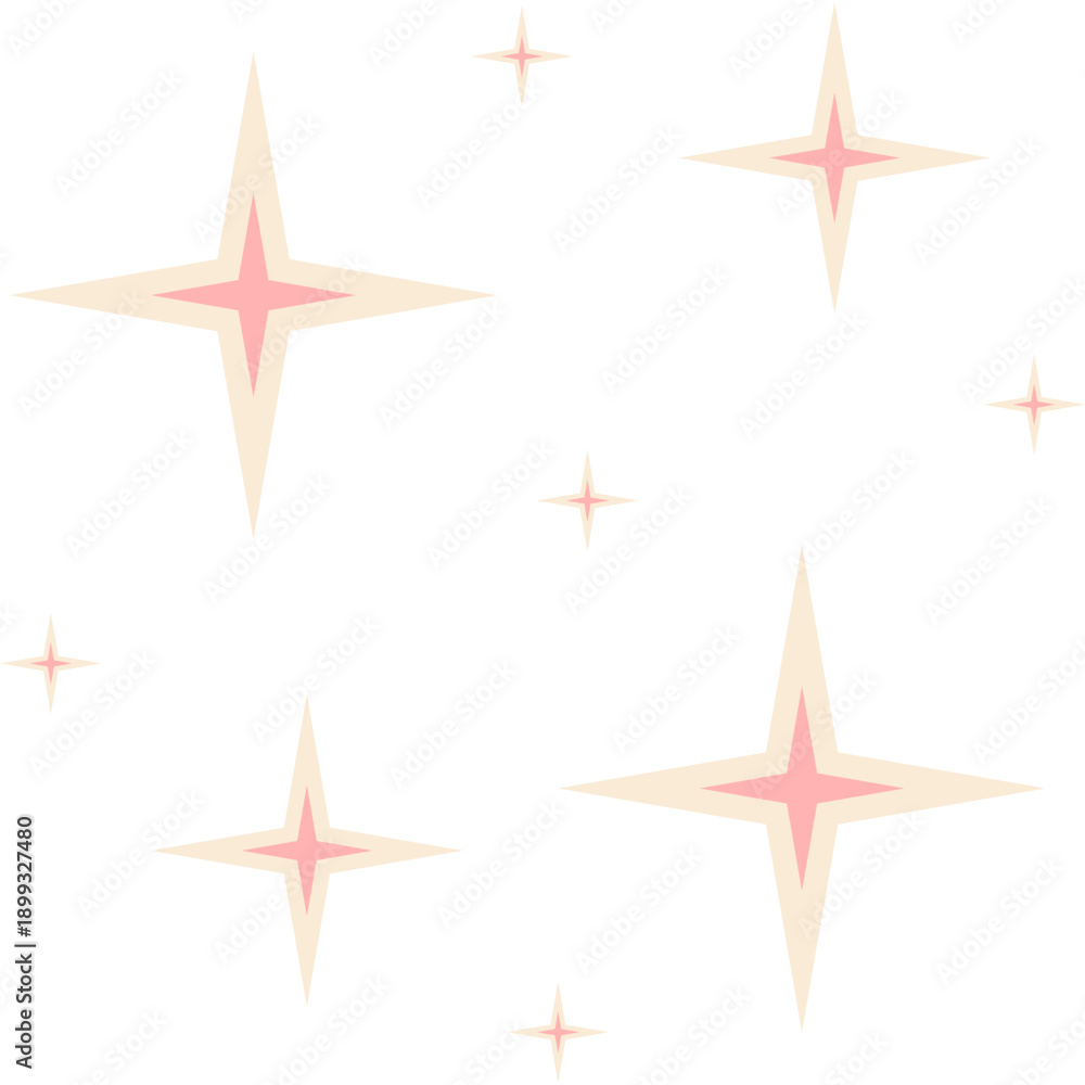 Obraz premium Boho Gold Stars Decoration