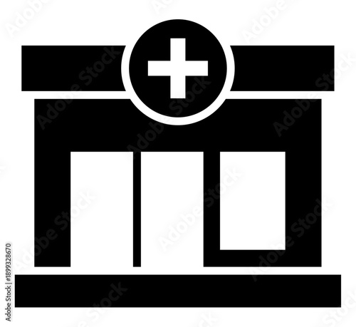 Solid Black Clinic Icon