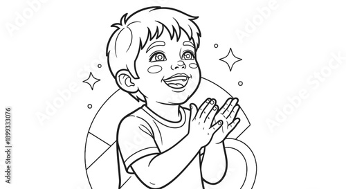 Happy Boy with Rosy Cheeks.