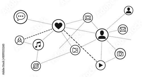 Social Media Network Connections.