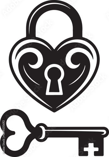 Heart and skeleton key