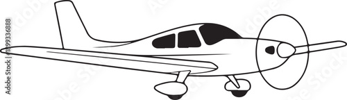 Hobby airplane illustration vector side view