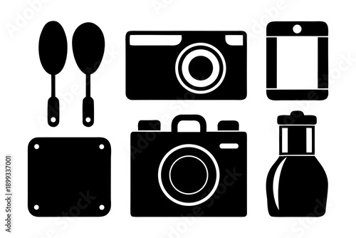 Photography and Kitchen Essentials Icon Pack.