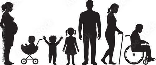 Human black icon vector design