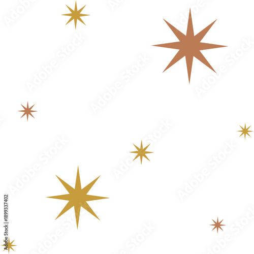 Boho Gold Stars Decoration