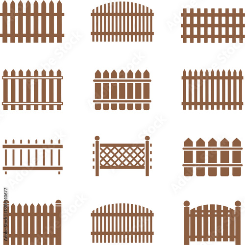 wooden fence set