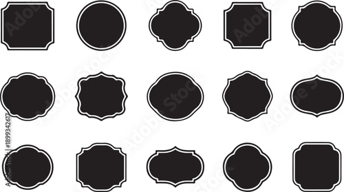 Ramadan kareem set stylish frame, promotions and advertising baner, islamic frame vector illustration in arabic style. graphic style with abstract shapes