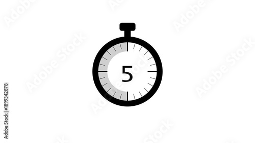 Countdown timer clock animation. 11 Seconds countdown timer number on white background.