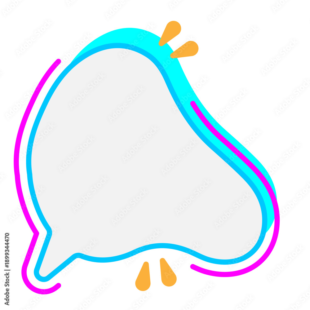 Obraz premium Flat Speech Text Box