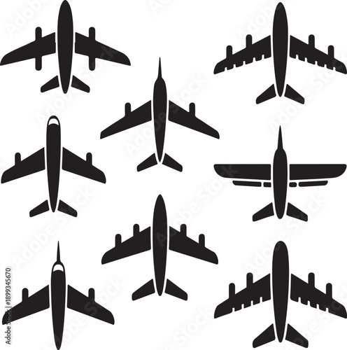 Small airplane vector graphic design for laser and vinyl projects