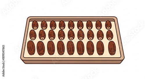 Chocolate Truffles in Box Isolated on White Background