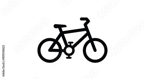 Simple black bicycle graphic design a minimalist silhouette