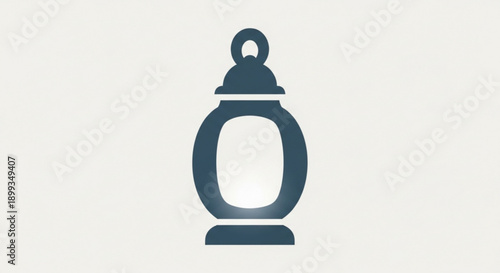 Dark Blue Lantern Icon Isolated on White Background