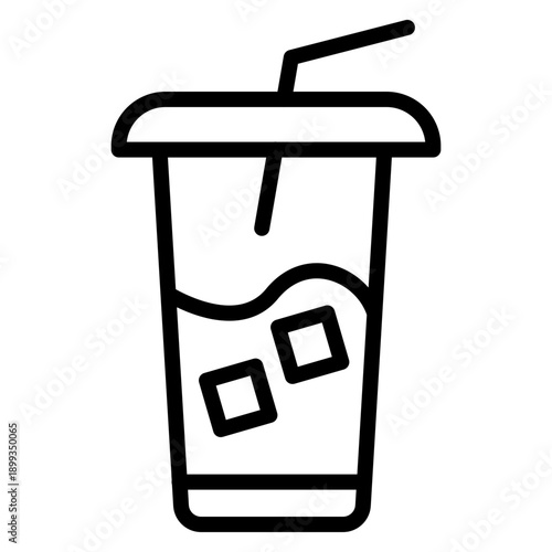Americano Vector Line Icon Design